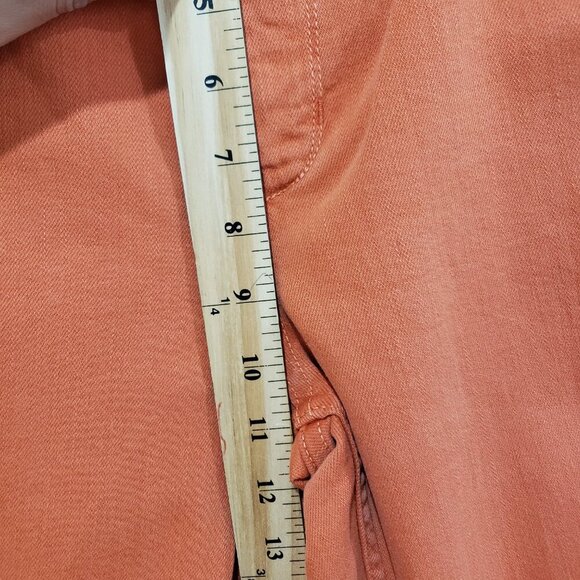 Pilcro & the Letterpress High Rise Bootcut Jeans Size 32 Orange Fray Hem Casual - Picture 15 of 16